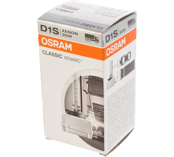 Автолампа OSRAM D1S 35 PK32d-2 XENON CLASSIC XENARC 4150K 85V ,1,10 66140CLC
