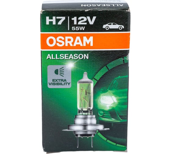 Автолампа OSRAM H7 55 PX26d ALLSEASON 3000K 12V, 10,100 HIT 64210ALL
