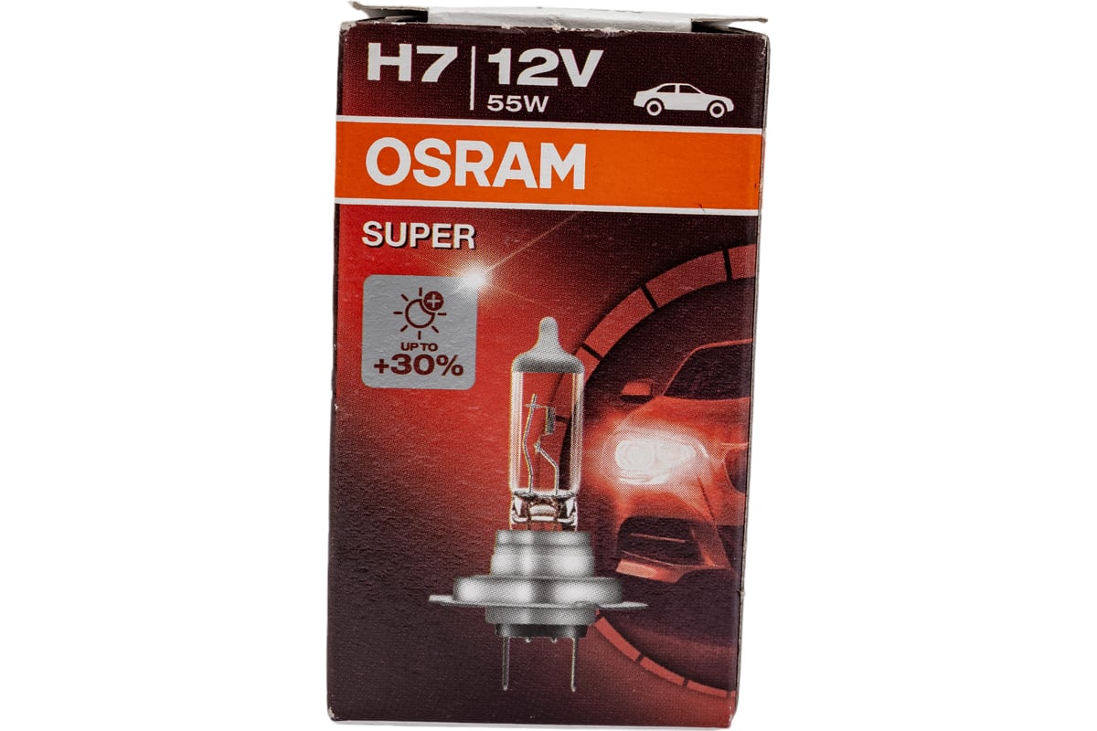 Автолампа OSRAM H7 55 PX26d+30% SUPER 12V,10,100 64210SUP