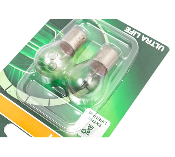 Автолампа Osram P21W BA15s ULTRA LIFE 12V, 2шт ,1,10,50 7506ULT-02B 7506ULT-2BL