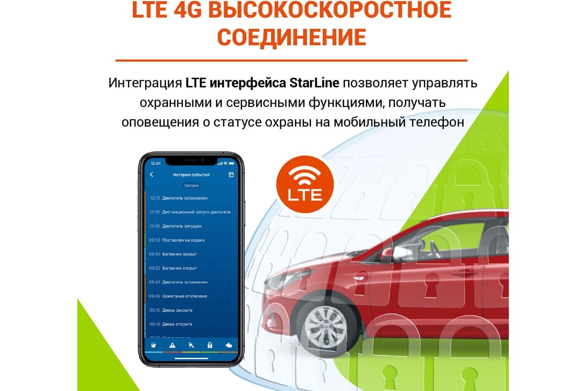 Охранно-телематичекий комплекс StarLine S66 v2 LTE 4004224 - выгодная цена,  отзывы, характеристики, фото - купить в Москве и РФ