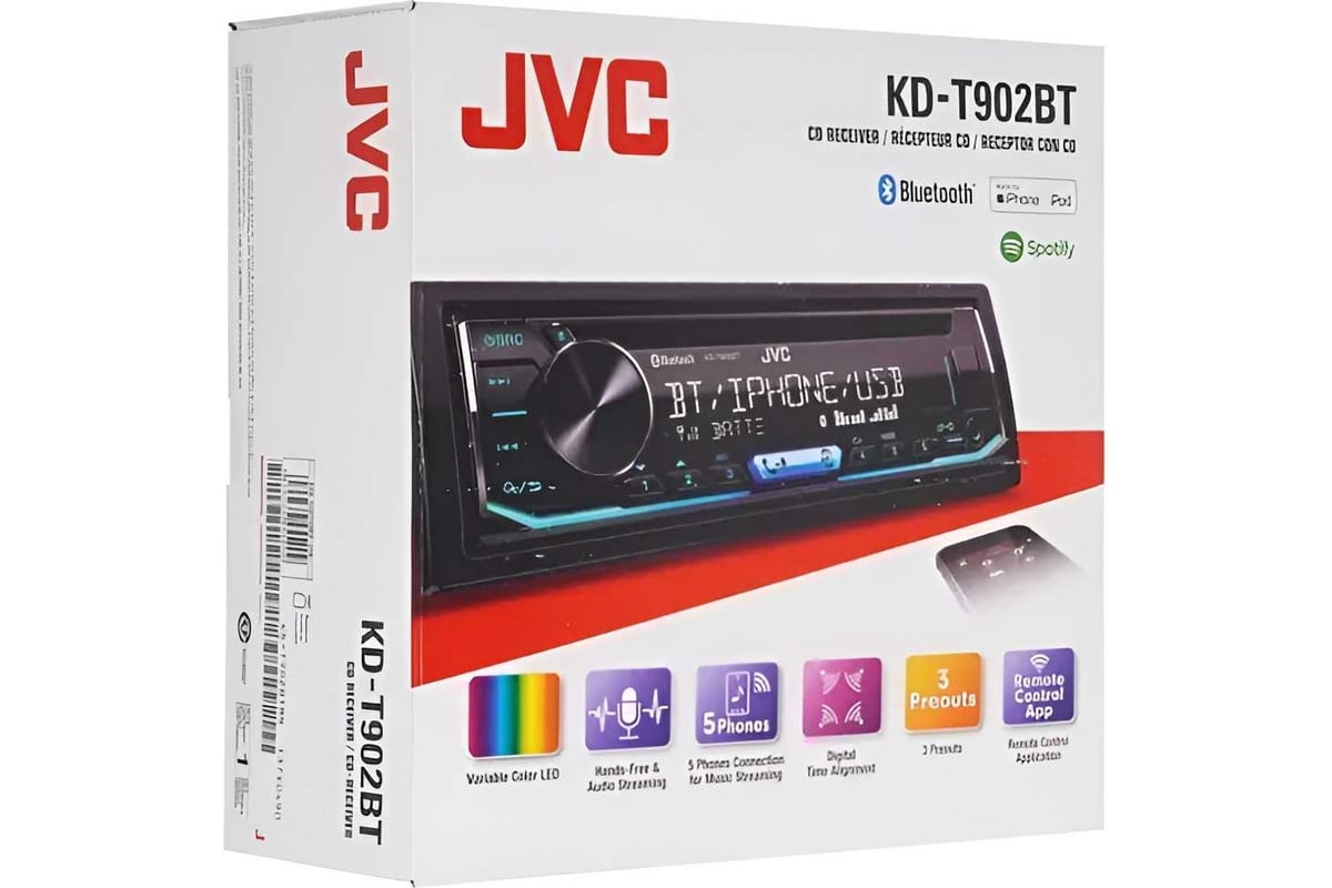 Автомагнитола JVC KD-T902BTDSP