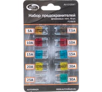 Флажковые предохранители цинк MINI /5-30 А, 10/ компактная упаковка, комплект AUTOVIRAZH AV-010541
