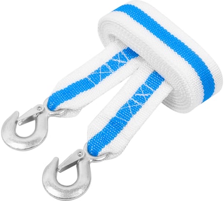 Буксировочный трос 6 т*5 м - лента с 2 крюками в пакете ZIP LOCK AUTOVIRAZH AV-600032