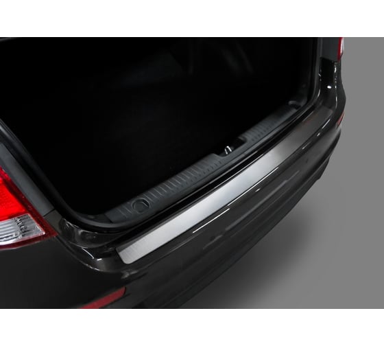 Накладка на задний бампер Rival для Kia Rio седан 2015-2016, нерж. сталь,1 шт., NB.S.2801.1