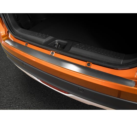 Накладка на задний бампер Rival для Lada Vesta 2015-н.в, нерж. сталь, 1 шт. NB.6007.1