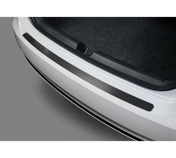 Накладка на задний бампер Rival для Volkswagen Polo седан, 2015-н.в., нержавеющая сталь, 1 шт. NB.S.5803.1