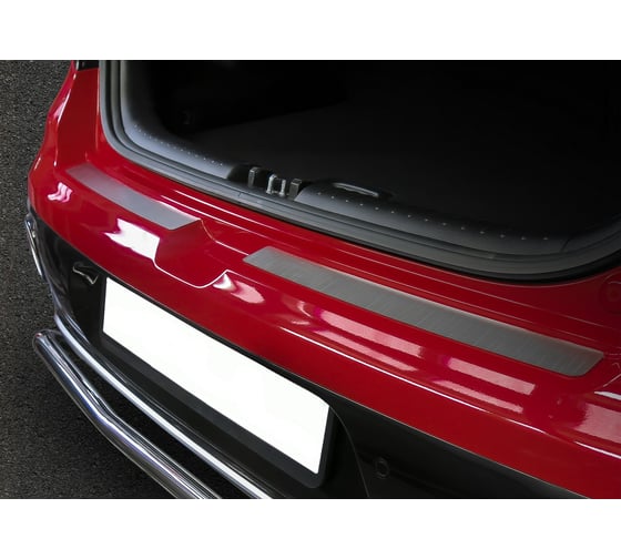 Накладки на задний бампер Rival для Kia Soul 2017-н.в, нерж. сталь, 2 шт. NB.2812.1