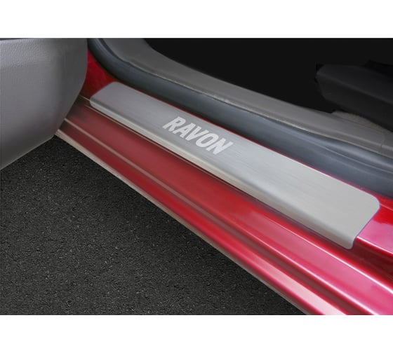 Накладки на пороги Rival для Ravon R4 2016-н.в., нержавеющая сталь, 4 шт. NP.1303.3
