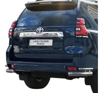 Защита заднего бампера Rival d76+d42 уголки для Toyota Land Cruiser Prado 150 2017- R.5721.007