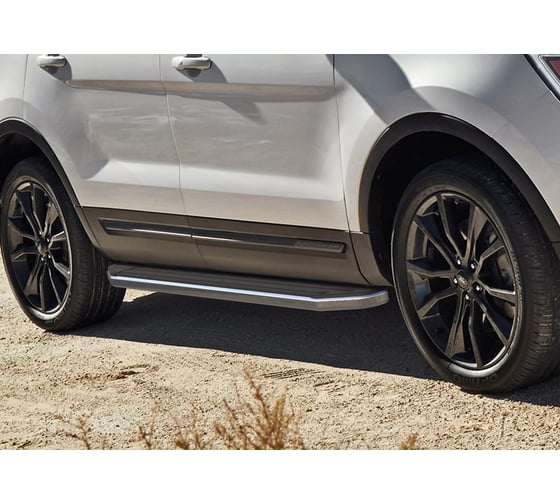 Пороги "Premium" Rival для Ford Explorer V 2010-2019, 193 см, 2 шт., алюминий, A193ALP.1802.1