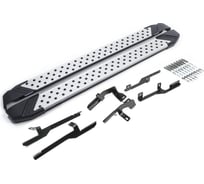 Алюминиевые пороги Rival Bmw-Style кружочки для Kia Sportage 2016-, 173 см, 2 шт D173AL.2309.2