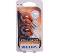 Автолампа, 2 шт. PHILIPS PY21W BAU15s YELLOW, 12V ,1,10 12496NAB2