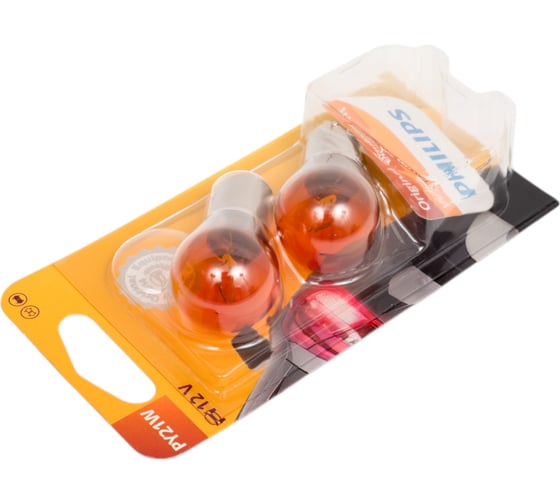 Автолампа, 2 шт. PHILIPS PY21W BAU15s YELLOW, 12V ,1,10 12496NAB2