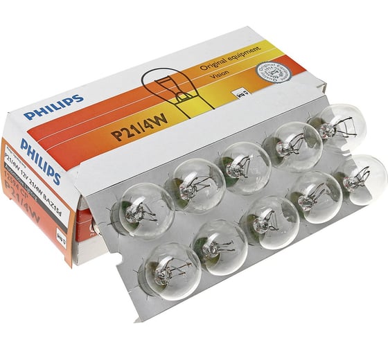 Автолампа, 2шт. PHILIPS P21,4W BAZ15d, 12V ,1,10 12594B2