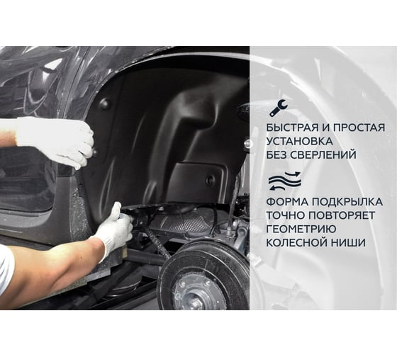 Подкрылок передний правый Rival для Renault Kaptur МКПП 2016- 44707008