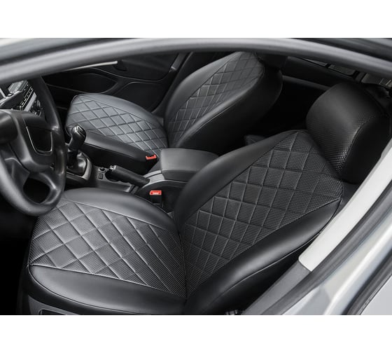 Авточехлы Rival Ромб (зад.сп.цельная) Datsun on-DO 14-20/Lada Granta кр.Drive Active 11-, SC.6005.2