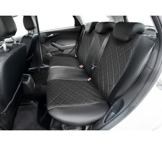 Авточехлы Rival Ромб (зад.сп. 40/60) Ford Focus SD,HB,SW (Ambiente,Trend) 11-19, эко-кожа, SC.1801.2