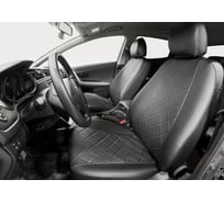 Авточехлы Rival Ромб (зад.сп. 40/60) Kia Ceed II HB, SW 2012-2018, эко-кожа, черные, SC.2803.2