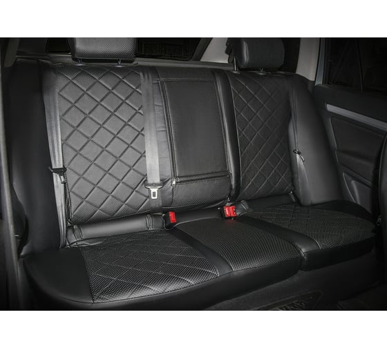 Авточехлы Rival Ромб (зад.сп. цельная) Nissan Terrano 17-/Renault Duster 15-21, эко-кожа, SC.4706.2