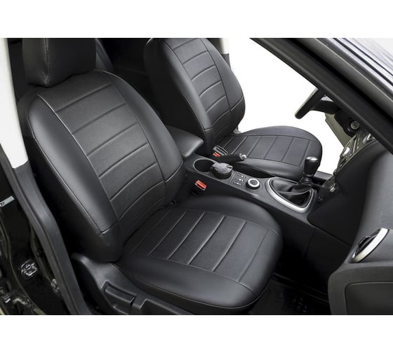 Авточехлы Rival Строчка (зад. спинка 40/60) Mazda CX-5 I 2011-2017, эко-кожа, черные, SC.3802.1