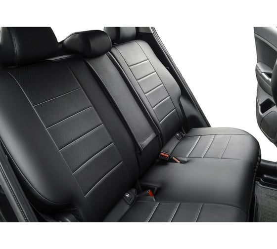 Авточехлы Rival Строчка (зад. спинка 40/60) Mazda CX-5 I 2011-2017, эко-кожа, черные, SC.3802.1
