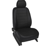 Авточехлы Rival Строчка (зад.сп. 40/60) Volkswagen Polo седан 2010-2020, эко-кожа, черные, SC.5801.1