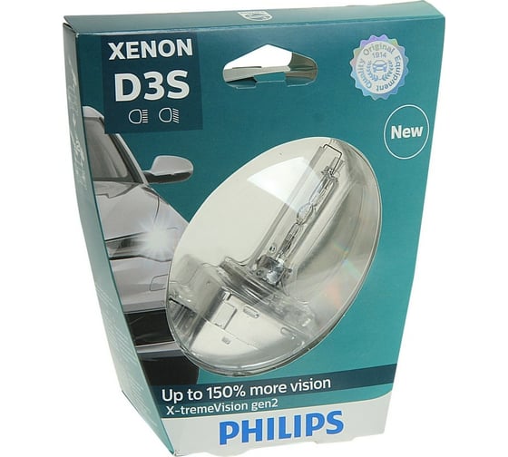 Автолампа PHILIPS D3S 35 PK32d-5+150% XENON X-TREME VISION gen2 4800K 42V ,1,2 42403XV2S1
