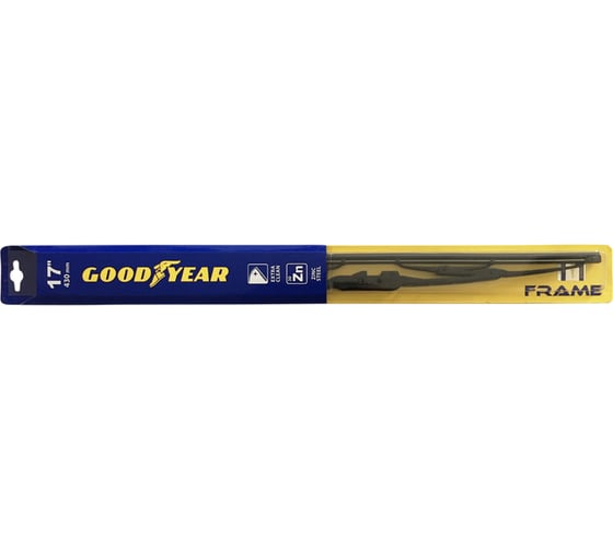Каркасная щетка стеклоочистителя FRAME 17/43 cm всесезонная, 3 переходника Goodyear GY000317