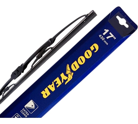 Каркасная щетка стеклоочистителя FRAME 17/43 cm всесезонная, 3 переходника Goodyear GY000317