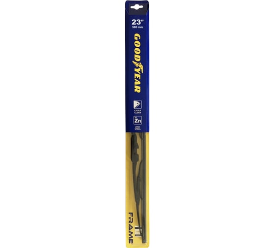 Каркасная щетка стеклоочистителя FRAME 23/58 cm всесезонная, 3 переходника Goodyear GY000323 1