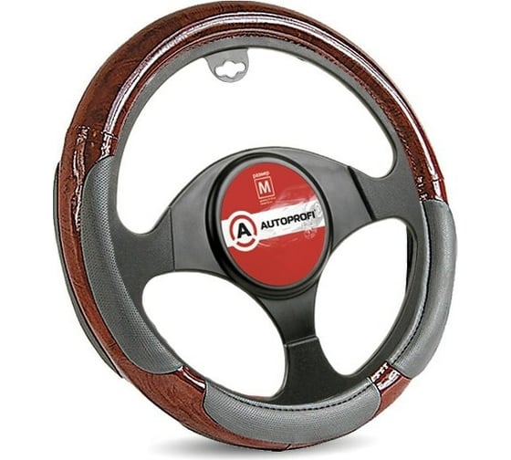 Оплётка руля AUTOPROFI SP-5022 L.GY M