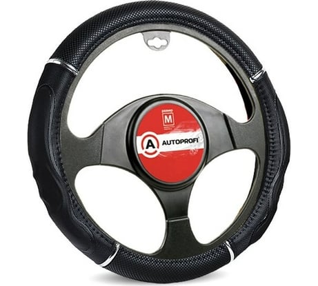 Оплётка руля AUTOPROFI GL-1020 BK/BK M