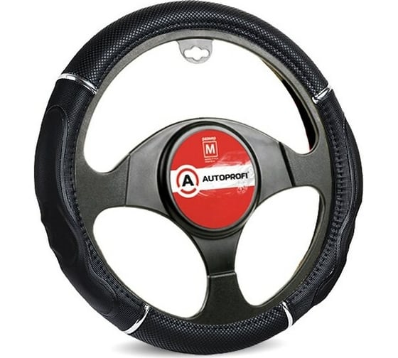 Оплётка руля AUTOPROFI GL-1020 BK/BK M 1