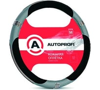 Оплётка руля AUTOPROFI AP-150 BK/GY M 15912108