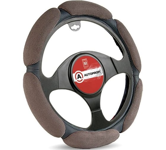Оплётка руля AUTOPROFI SP-5026 D.GY L