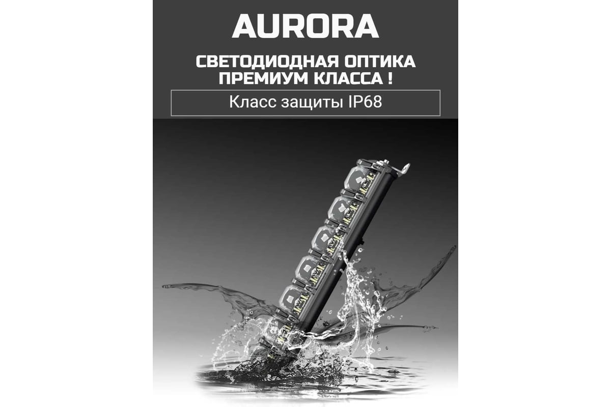 Светодиодная балка Aurora фара-прожектор alo-n-10 124w 12v-24v 4100lm osram  5w/10w rgb-drl, scene beam, hi/lo, spot, flood 17650 - выгодная цена,  отзывы, характеристики, фото - купить в Москве и РФ