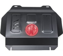 Защита радиатора и картера ч.2 Toyota Fortuner 4WD 17-, st 2mm, штатный крепеж АвтоБроня  1.09502.1