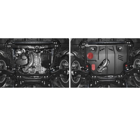 ЗК+КПП Lexus NX 200t 2014-2017/NX 300 2017-н.в., сталь 2 мм АвтоБроня 111.03207.1