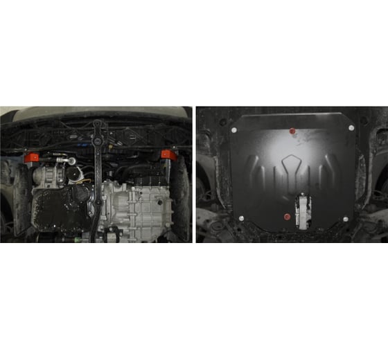 ЗК+КПП Hyundai Grand Santa Fe 2014-2016 2016-/Santa Fe 2012-2016 2016-, st 2mm АвтоБроня 111.02341.1