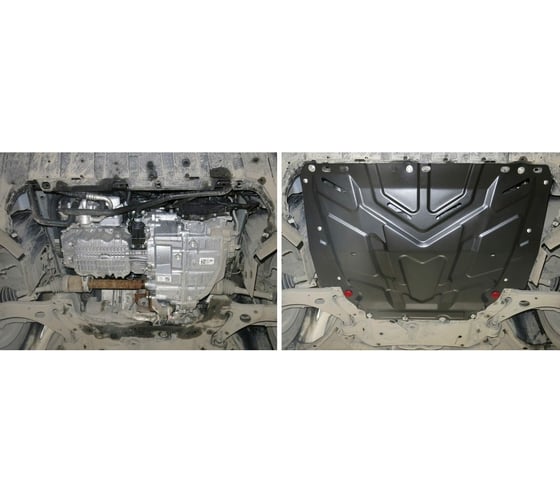 ЗК+КПП Ford Focus 2005-2011 2011-2015 2015-/Grand C-Max 2010-2015, st 2mm АвтоБроня 111.01850.1
