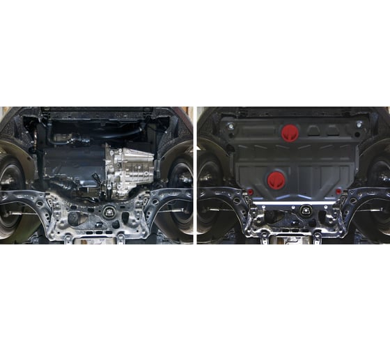 ЗК+КПП Big для Skoda Octavia с Webasto 2013-2017/Octavia 2017-н.в., st 2mm АвтоБроня 111.05114.1