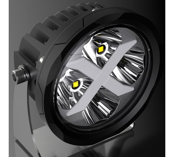 Светодиодная противотуманная фара Aurora alo-r4t3-p-rgb 4" 40w 3200lm 9-36v дальний свет (комплект 2шт.) 22536