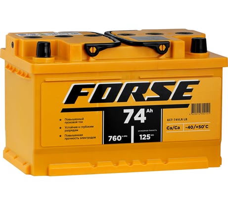 Аккумуляторная батарея FORSE 6ст-74 VLR 0 LB 760A 574114050