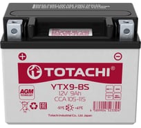 Аккумуляторная батарея TOTACHI CMF 9 а/ч YTX9-BS R AGM 90029