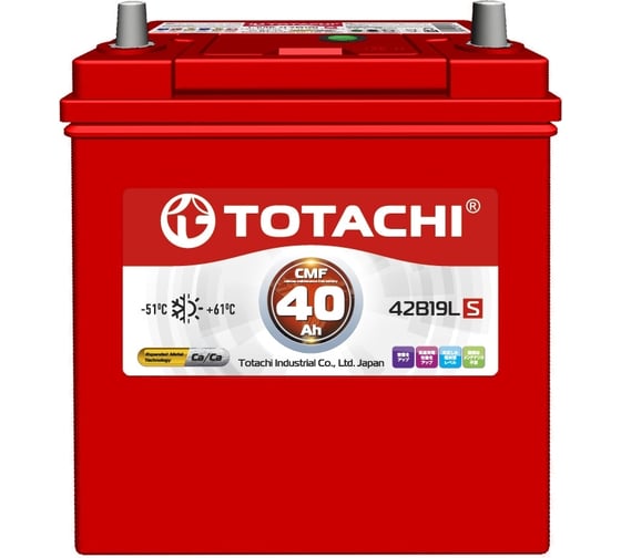 Аккумуляторная батарея TOTACHI KOR CMF 40 а/ч 42B19 L 90140 1