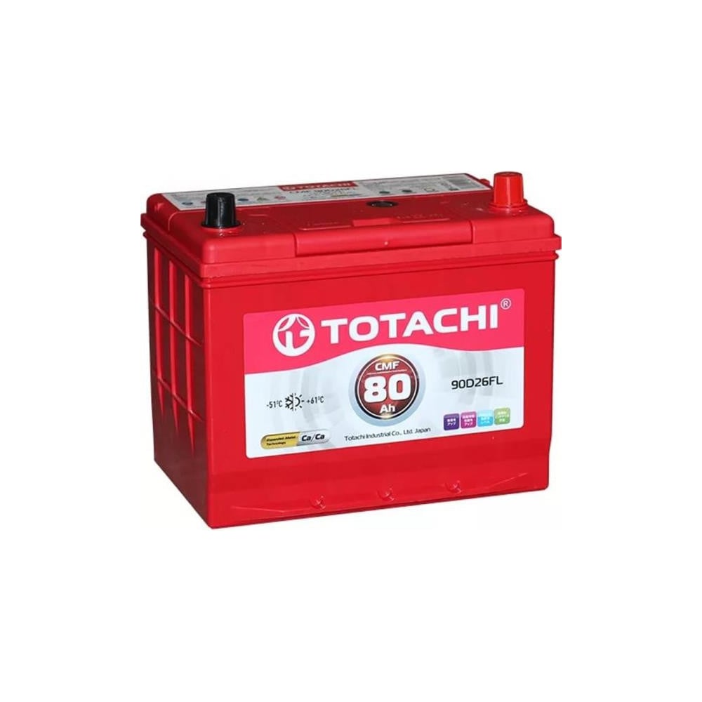 Аккумуляторная батарея TOTACHI KOR CMF 80 а/ч 90D26 FL 4589904525735