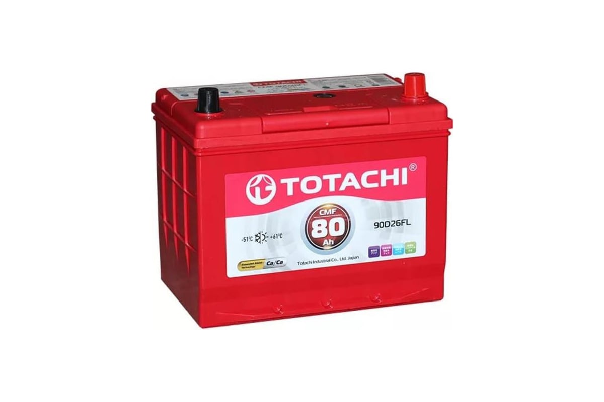  батарея TOTACHI KOR CMF 80 а/ч 90D26 FL 4589904525735 .