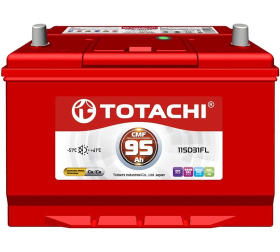 Аккумуляторная батарея TOTACHI KOR CMF 95 а/ч 115D31 FL 90295