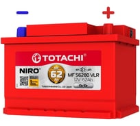 Аккумуляторная батарея TOTACHI АКБ NIRO MF 56280 VLR LB 62 а/ч низкий корпус LB, поляр. обратная 0 (JIS L) 90262